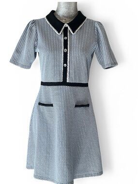 ModCloth Scholastic Classic Collared Mini Dress. MEDIUM